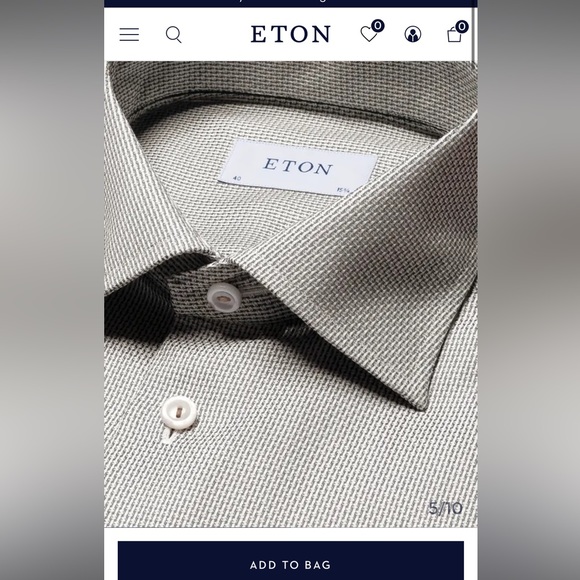 Eton brown dress shirt in great condition - Picture 2 of 7